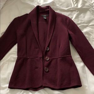 Maroon peplum jacket